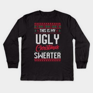 Ugly Christmas sweater design Kids Long Sleeve T-Shirt